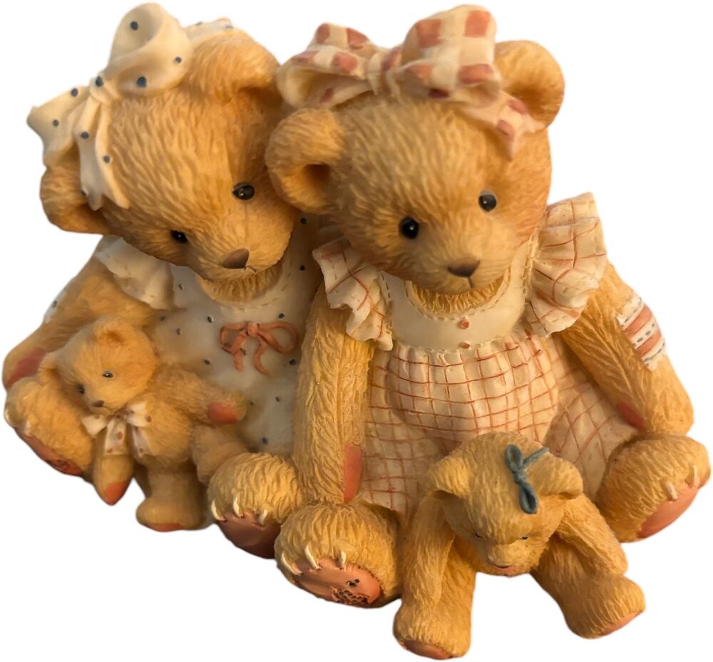 Enesco Allison &Alexandria Teddy Bear Figurine. Two Friends Mean Twice The Love